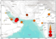 Iran earthquake Tweets per location Iran earthquake Tweets per location